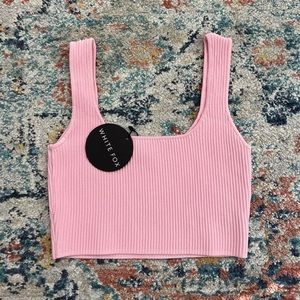 white fox pink tank top